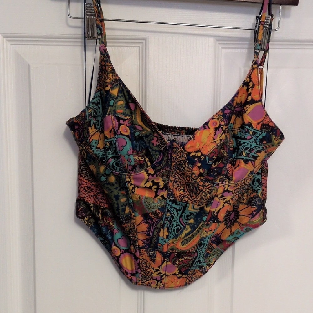 Urban Outfitters Colorful Patterned Women's Crop/Halter Top
